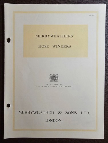 1932 merryweather hose winders - merryweather,