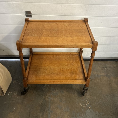 Vintage oak tier serving tea - 2,