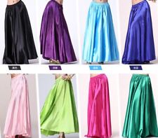 Full Circle Satin Skirt Swing Belly Dance Tango Samba Carnival Tribal Costume