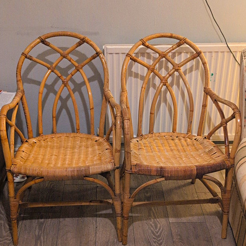 Set beige rattan wicker - set, of