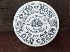 59545 Old Vintage Antique Printed Ironstone Face Cream Pot Lid London Whitely