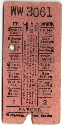 Tram ticket exeter - tram,