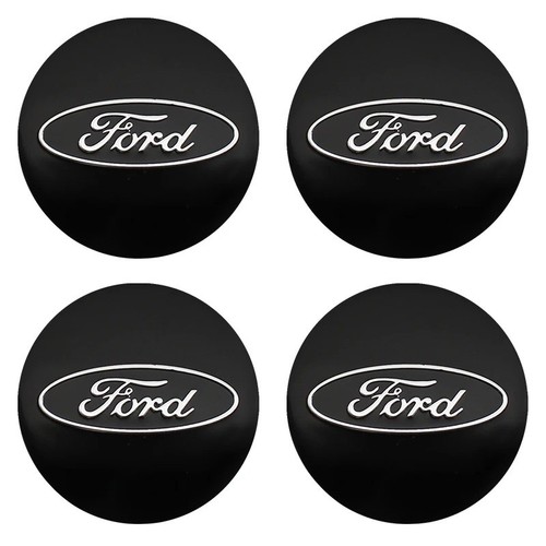 Black ford centre caps - 4x,