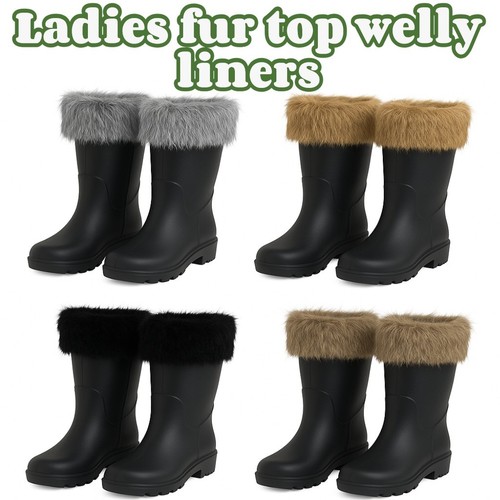 Women wellington boot - wellington, fur