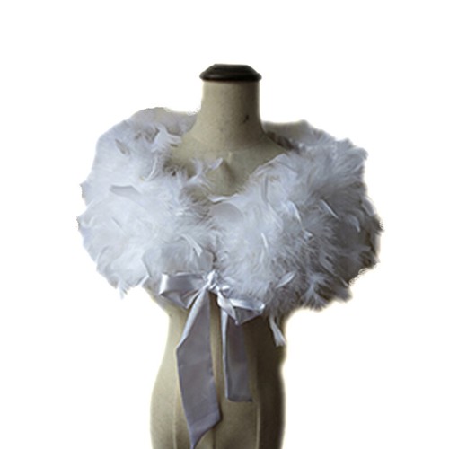 Real ostrich feather fur shrug - real,