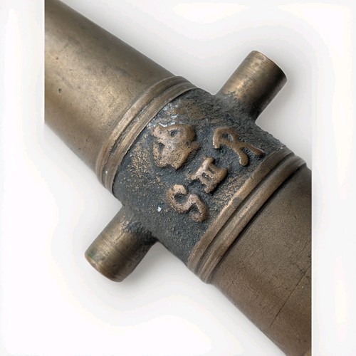 Antique miniature brass cannon - antique,