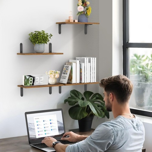 4pcs rustic shelves floating - rustic,
