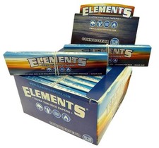 Elements Blue Connoisseur Rice Smoking King Size Slim Papers With Tips Roach Box