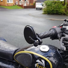 Motorcycle Folding Handle Bar End Mirrors 7/8" For Honda Suzuki Yamaha Triumph