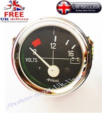 8-12-16 BAR CAR AUTO CHROME VOLT VOLTMETER VOLTAGE METER GUAGE CLOCK 52MM 2" DIA