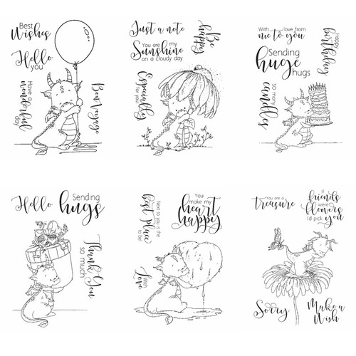 Cute dragons greetings clear - dragons,