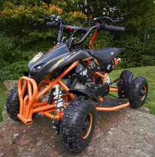 50cc Petrol Kids ORANGE Mini Quad Bike 2 Stroke Petrol Quad ATV Off Road