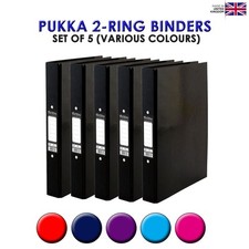 5 x Pukka 2-Ring Binders A4 Document Folders Paperwork Storage Office Stationery