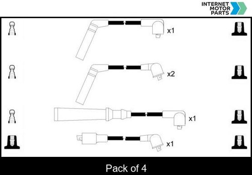Intermotor ignition leads - 4x,