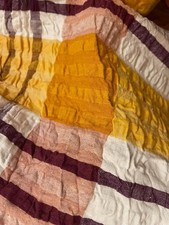 Vintage Large Retro Rectangle Tablecloth Seersucker 60s 70s 80s  47" x 64"