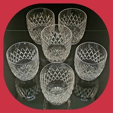 Waterford Crystal Boyne Pattern Set of 6 Old Fashioned Glasses 3"3/8 Tall 