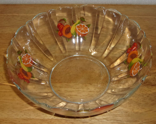 Glass fruit bowl made - fruit, bowl.