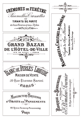 French ephemera labels 1xa4 - french,