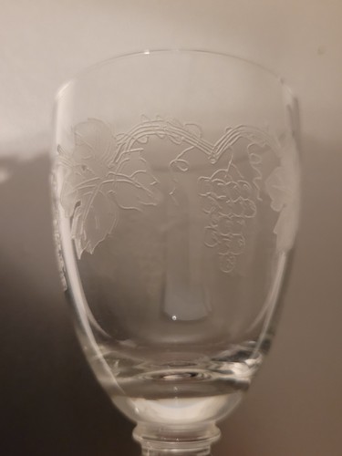 Intricately cut crystal glass