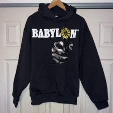 Rare Babylon We Light The Fire Pullover Hoodie Black Size Large