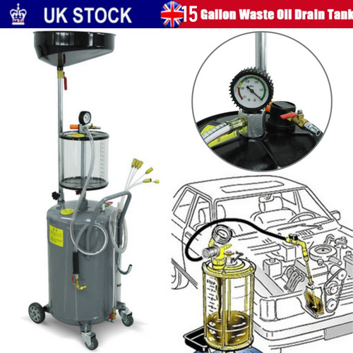 Oil drain tank garage - 80l, air