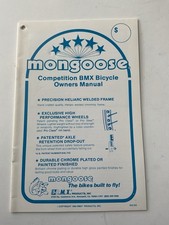 Mongoose BMX Owners Manual Old