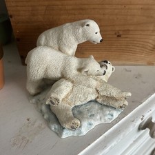 Resin Figures If Polar Bears On Ice By Sherratt Simpson 55389 Polar Bears