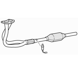 Front exhaust pipe catalytic - pipe, &