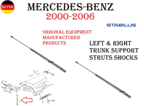 Mercedes trunk support strut - trunk,