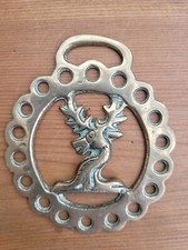 VINTAGE STAG HEAD HORSE BRASS