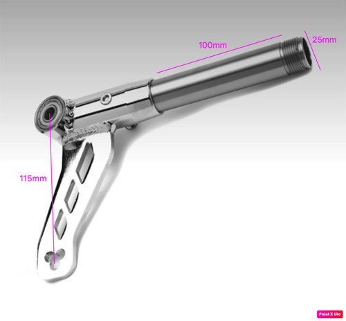 Kart chrome stub axle - chrome,