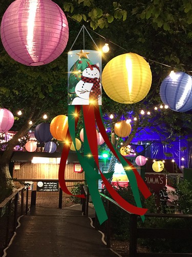 Christmas windsock garden - christmas,