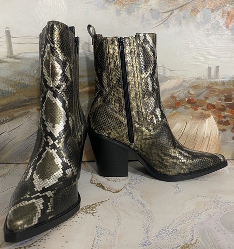 Snakeskin cowboy boots 7 - boots, uk