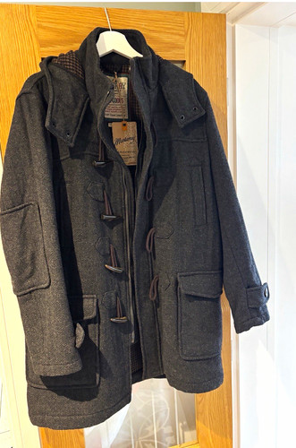 Mantaray grey wool duffle coat - grey,