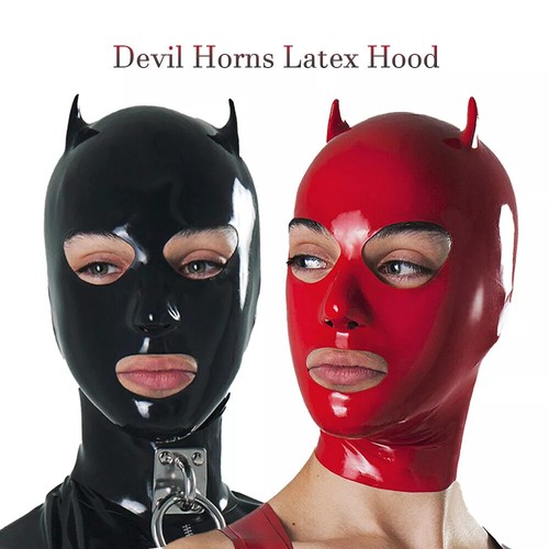 Latex rubber hood with - hood,
