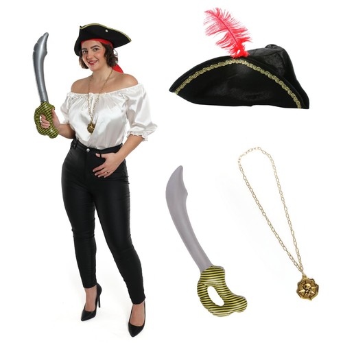 Women pirate costume blouse - pirate,