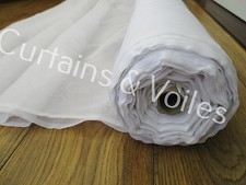Voile Fabric , White, Cream