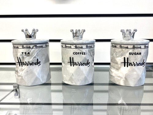 Harrods tea coffee sugar jar - harrods,