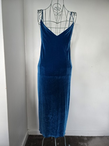 Zara blue velvet - blue, spaghetti