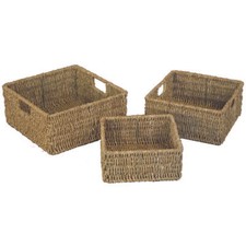 JVL Set of 3 Natural Seagrass