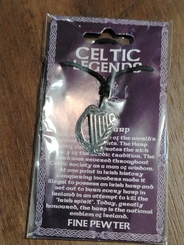 Celtic harp pendant made from - pendant,