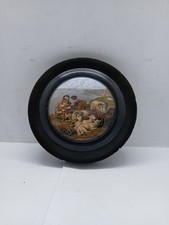 Framed Prattware Pot Lid Peace
