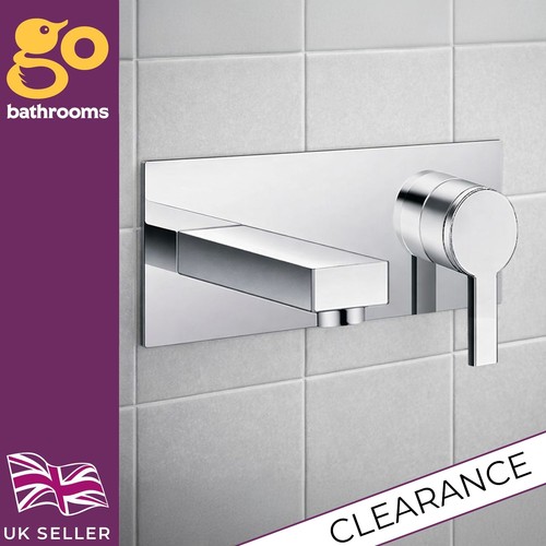 Wall mounted chrome basin tap - basin,