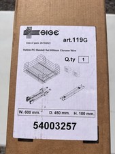 Hafele 600mm Chrome Linear Wire Pull-Out Storage Basket Set