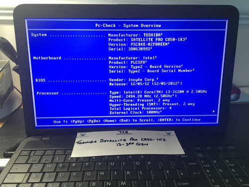 Toshiba satellite pro c850 - toshiba,