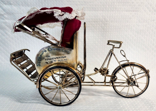 Silver rickshaw carriage - rickshaw,