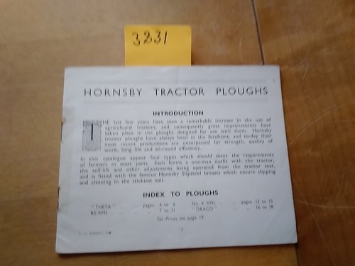 Hornsby tractor plough sales - tractor,