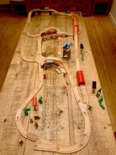 Wooden Train Set Track &