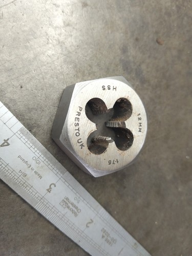 M12 hss die nut - m12, x