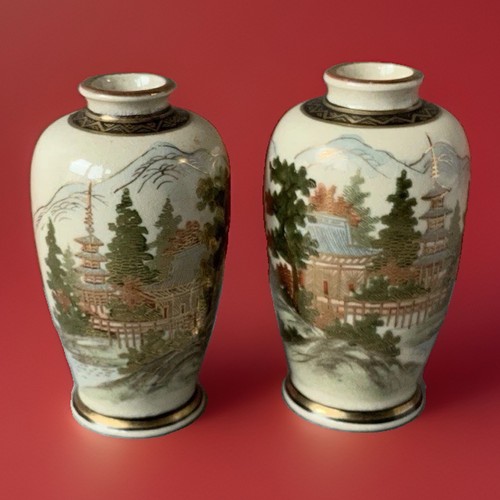 Japanese satsuma vases - japanese,